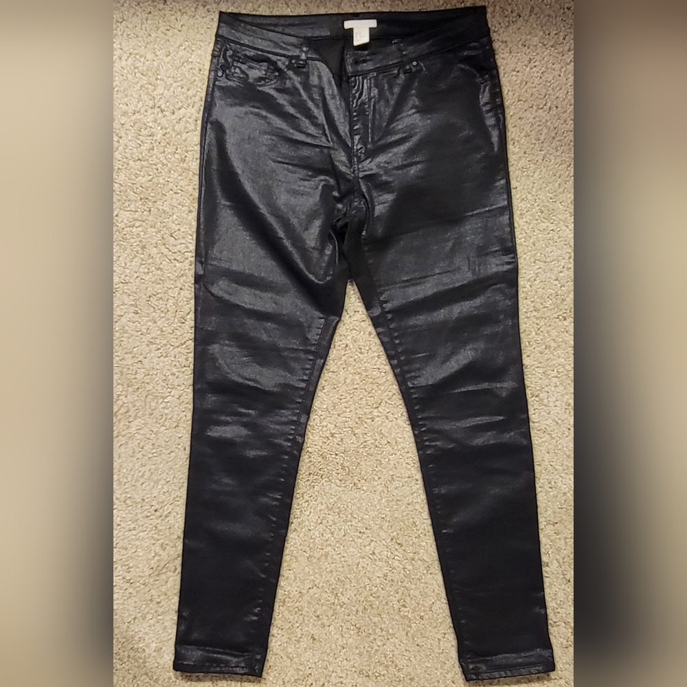 Shiny Black Jeans